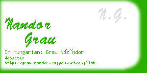 nandor grau business card